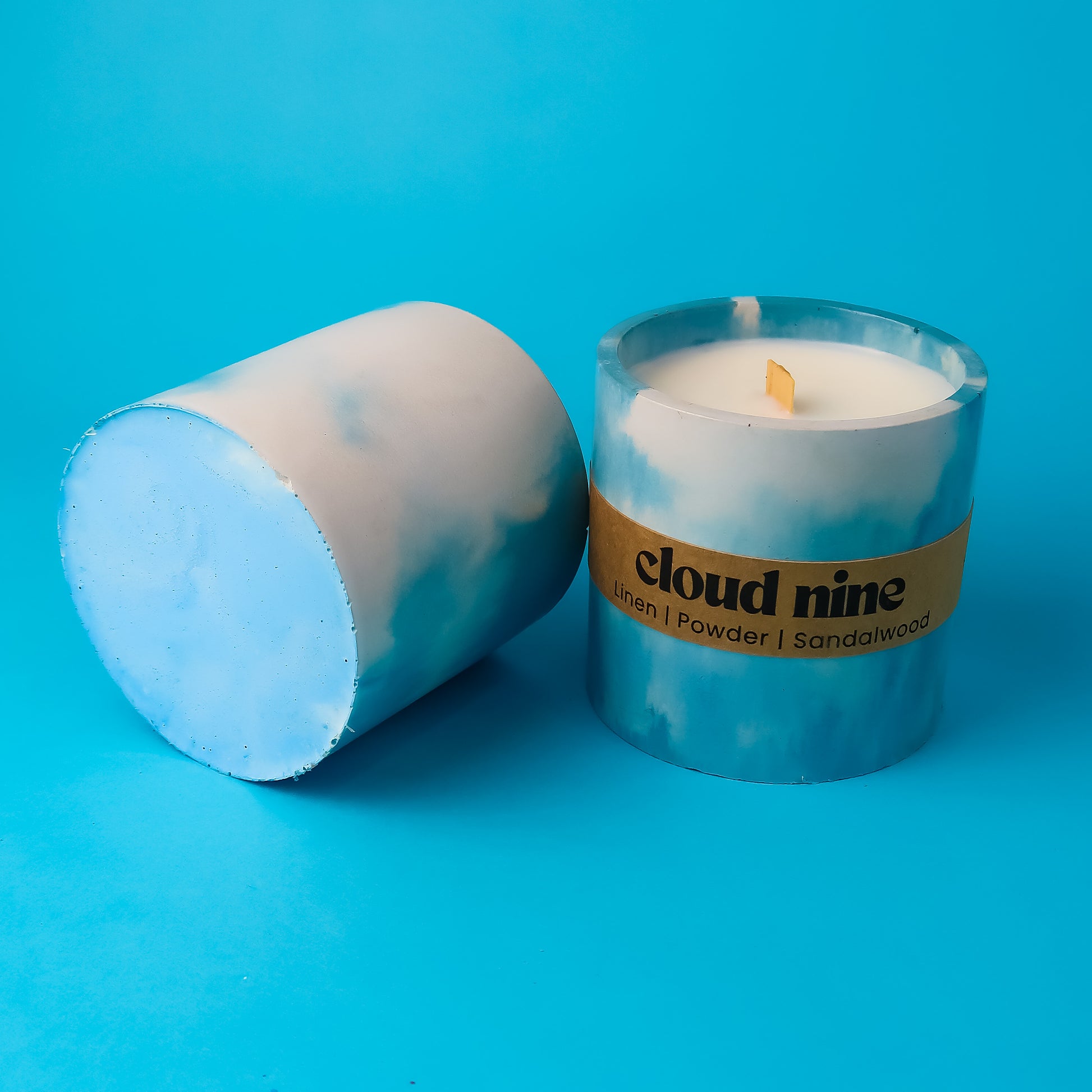 CLOUD NINE- Handmade Concrete Candle – Sunset Glow Essentials